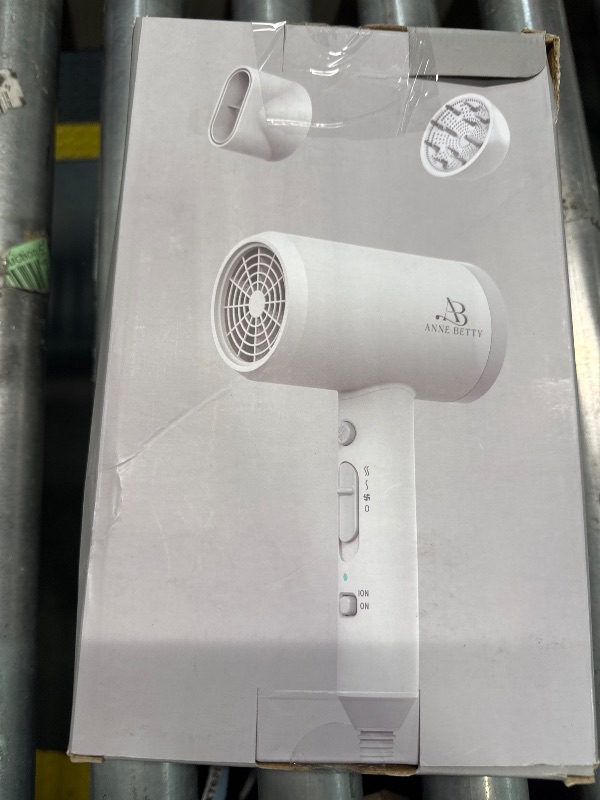 Photo 1 of ANNE BETTY Hair Dryer with Diffuser, Portable Blow Dryer for Curly Hair for Women/Men, 1800 Watt Ionic HairDryer, Blow Dryer with Nozzle for Fast Drying as Salon, Lightweight