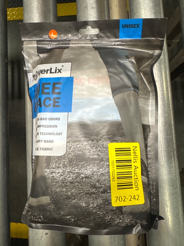 Photo 1 of POWERLIX Knee Compression Sleeve (Pair) - Best Knee Brace for Knee Pain for Men & Women – Knee Support for Running, Basketball, Volleyball, Weightlifting, Gym, Workout, Sports L (BLCK) (2P)