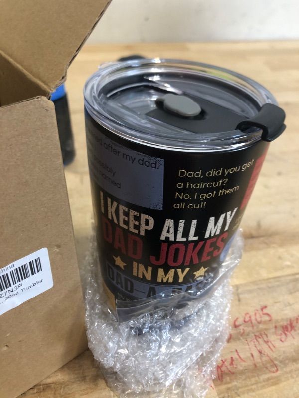 Photo 1 of AGOT Dad Gifts for Dad from Children - Christmas Day Birthday Gifts for Dad from Daughter Son, Funny Dad Jokes 20oz Tumbler Gift for Men Who Have Everything Bonus Dad