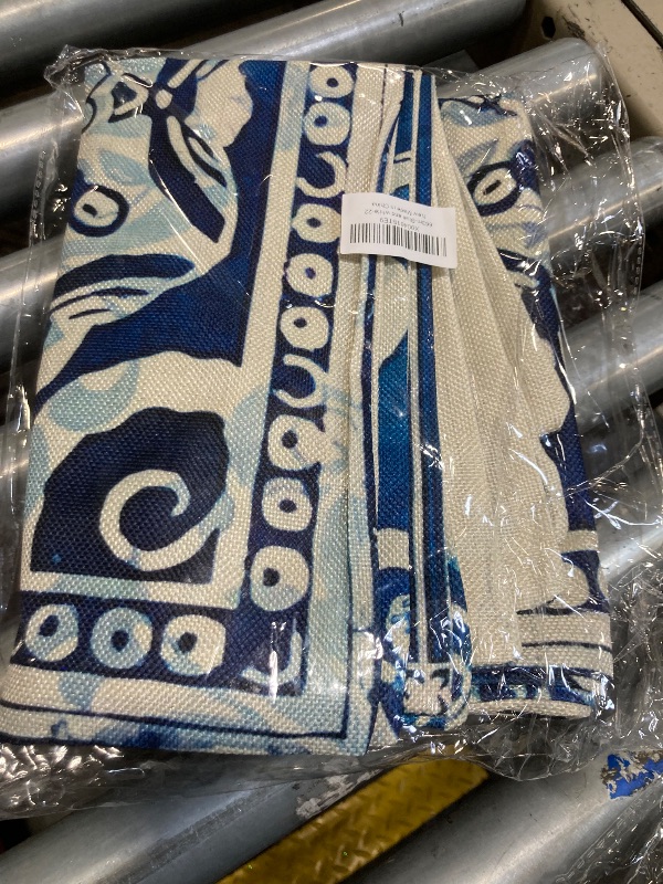 Photo 1 of ***USED***M-Qizi Blue Throw Pillow Covers - Linen Blue Pillow Covers 22x22 Set of 4, Decorative Blue and White Pillow Covers, Chinoiserie Pillow Cover, Chinoiserie Decor