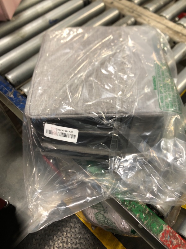 Photo 1 of Bagnizer 13x13 Cube Storage Bins, Collapsible Fabric Storage Box, 4 Pack Closet Baskets with Handles for Organizing, Shelf, Toys, Clothes, Home, Office, Nursery (Grey&Black)