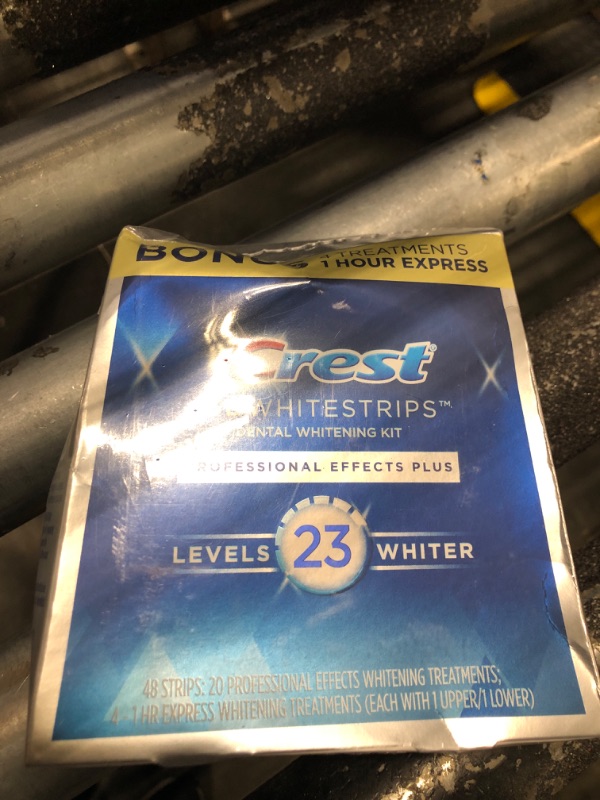 Photo 1 of Crest 3D Whitestrips Professional Effects Plus, 3D White, Teeth Whitening Strip Kit, 48 Strips (24 Count Pack), Crest Teeth Whitening Strips, Teeth Whitening Kit