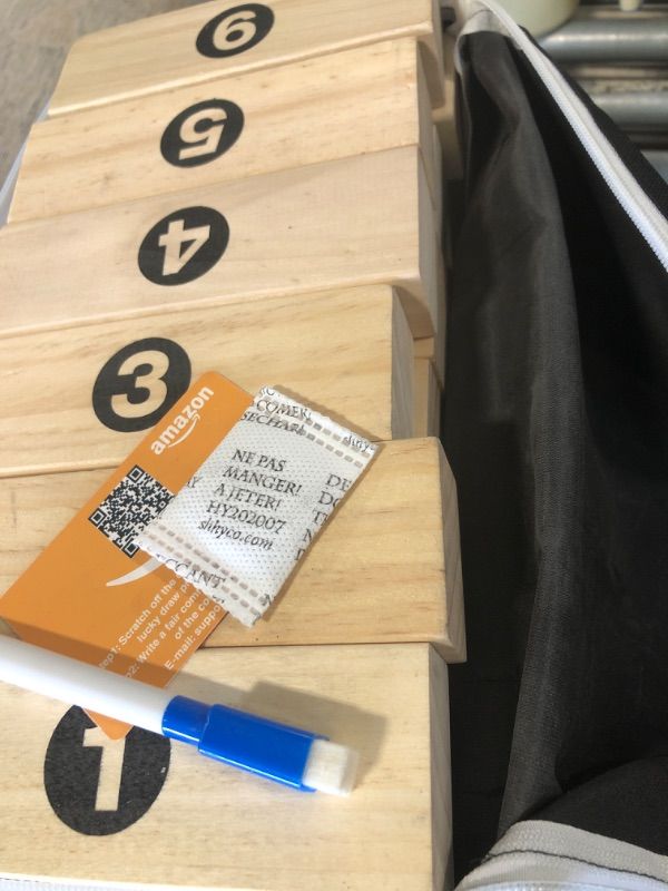 Photo 1 of WOOD CITY Giant Tumbling Timber Tower Game (Stacking from 2 to 4 Feet), Classic Jumbo Outdoor Game for Adults Kids Family, 54 Pieces Premium Pine Wood Blocks Toy