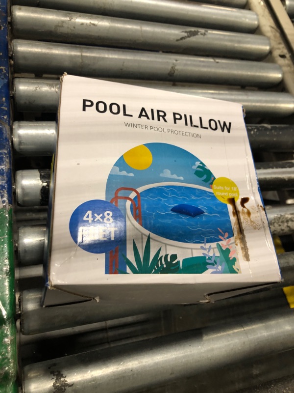 Photo 1 of Pool Pillows for Above Ground Pool, 4 x 8 Ft Winter Pool Air Pillow Closing Kit with Ropes for Winterizing Support Swimming Pool Covers