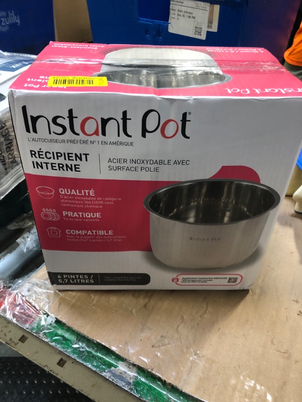 Photo 2 of Instant Pot Stainless Steel Inner Cooking Pot 6-Qt, Polished Surface, Rice Cooker