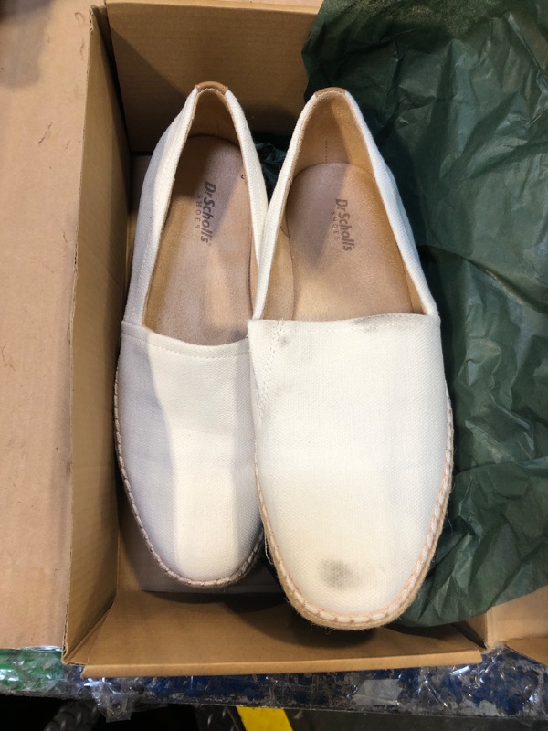 Photo 2 of Dr. Scholl's Shoes Women's Sunray Espadrilles Loafer, White Canvas, 9