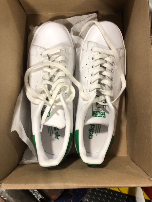 Photo 2 of adidas Originals Men's Stan Smith Sneaker, White/White/Green, 7.5