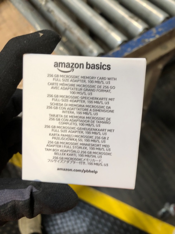 Photo 1 of Amazon Basics Micro SDXC Memory Card with Full Size Adapter, A2, U3, Read Speed up to 100 MB/s, 256 GB, Black