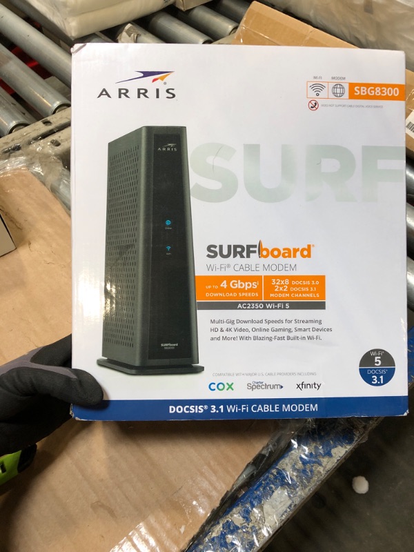 Photo 3 of ARRIS SURFboard SBG8300 DOCSIS 3.1 Gigabit Cable Modem & AC2350 Wi-Fi Router , Comcast Xfinity, Cox, Spectrum & more, 1 Gbps Max Internet Speeds , 4 OFDM Channels