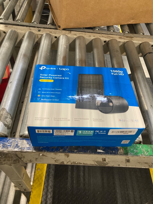 Photo 1 of Tapo SolarCam C403 Kit, Outdoor Battery Camera w/Solar Panel, Wireless, 1080P, Free Person Detection, SD/Cloud Storage, Color Night Vision, Built-in Spotlights & Alarm, No Hub Needed, Black