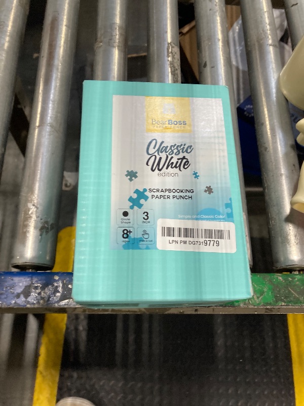 Photo 1 of BearBoss 3 Inch Circle Punch, Hole Punch Shapes, Paper Punch Set for Scrapbooking Festival Paper Greeting Card DIY Albums Photos (Classic White)