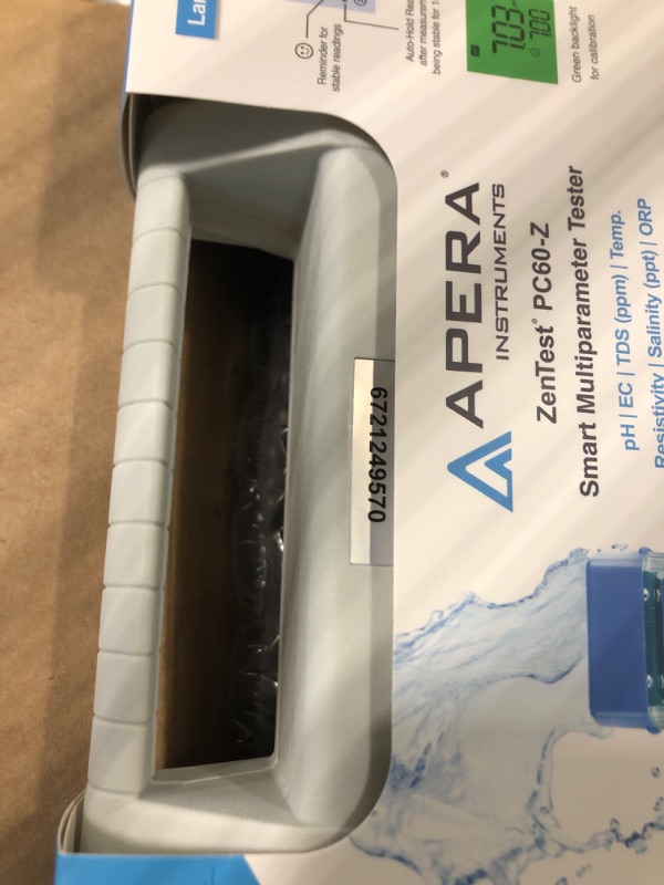 Photo 2 of Apera Instruments, LLC-AI3719 PC60-Z Bluetooth Multi-Parameter Smart Tester Powered by ZenTest Mobile App, Measuring pH/Conductivity/TDS/Salinity/Resistivity/Temp.