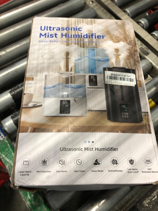 Photo 1 of 6L Humidifiers for Bedroom Large Room Home, Cool and Warm Humidifiers for Baby and Plants Mist Top Fill Desk Humidifiers Essential Oil Diffuser, Quiet with Adjustable Mist,360°Nozzle-Black