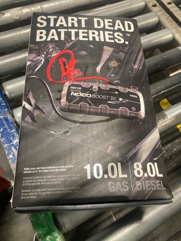 Photo 3 of *FOR PARTS ONLY* NOCO Boost X GBX155 4250A 12V UltraSafe Portable Lithium Jump Starter, Car Battery Booster Pack, USB-C Powerbank Charger, and Jumper Cables for up to 10.0-Liter Gas and 8.0-Liter Diesel Engines