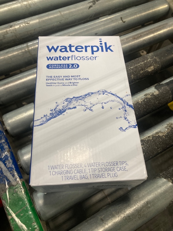 Photo 2 of *MISSING HEAD* Waterpik Cordless Advanced 2.0 Water Flosser For Teeth, Gums, Braces, Dental Care With Travel Bag and 4 Tips, ADA Accepted, Rechargeable, Portable, and Waterproof, White WP-580, Packaging May Vary