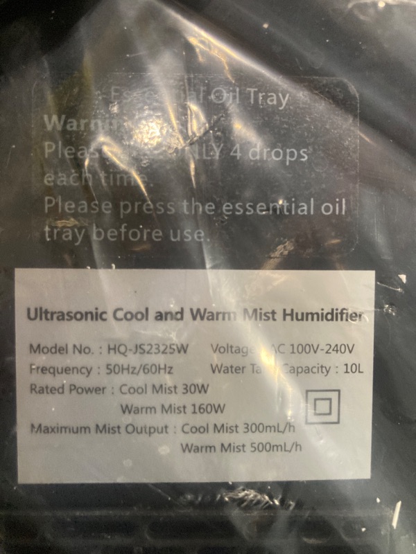 Photo 1 of 2.64Gal Humidifiers for Bedroom Large Room, Warm and Cool Mist up to 500ft², Top Fill Diffuser Ambient Light, 3 Mist Modes, 24H Timer,35dB Quiet Humidifier for Home Office Plant