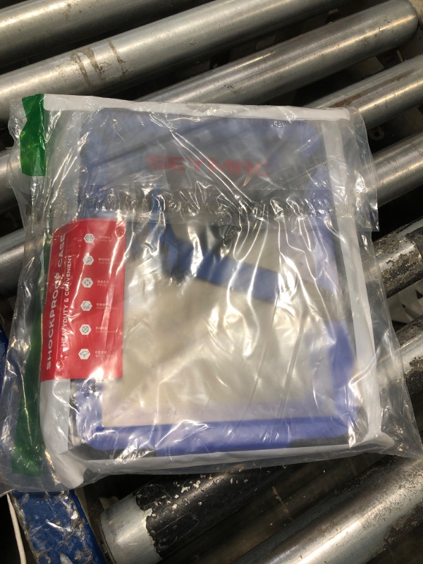 Photo 1 of SEYMAC stock Case for iPad 10th Generation 10.9'', Full-Body Drop Protection Case with Screen Protector &360° Rotate Hand Strap/Stand,Blue+Black