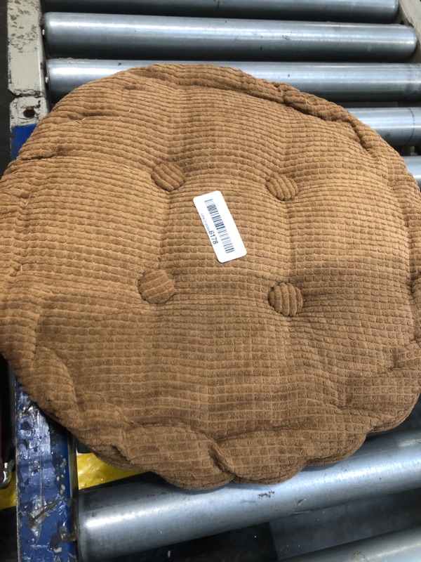 Photo 2 of Mairuker Round Seat Cushions,EPE Foam Filled Indoor Chair Pad Cushions,Chair Pads Thickened Tatami Cushion Comfort Pillow Pads for Home/Office/Outdoor Bistro Set - 38cm Brown