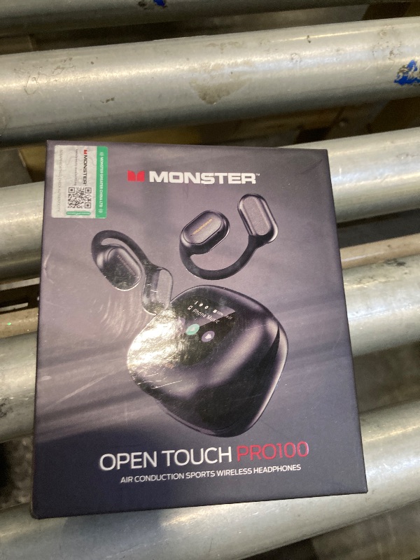 Photo 1 of Monster Open Ear Headphones Touch Screen Earbuds, Open Touch Pro 100 Wireless Earbuds Support TF Card, Bluetooth Earbuds with ENC Clear Talk, Multiple EQ Modes, Comfort Earhooks, IPX5, 30H Playback
