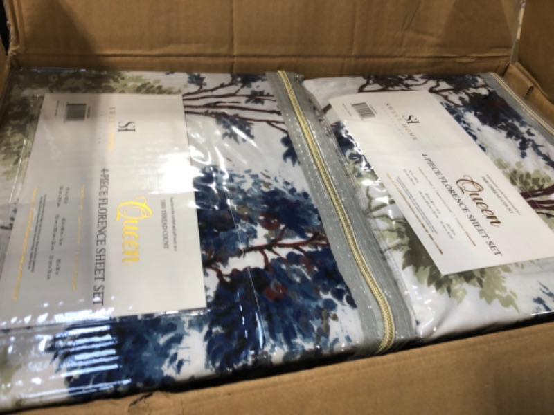 Photo 1 of 1800 Thread count sheet set 4pc, Queen Size, Florence Design, 12 set pack