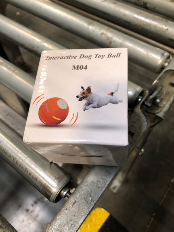 Photo 3 of ***used*** PetDroid Interactive Dog Toys Dog Ball,[2025 Newly Upgraded] Durable Motion Activated Automatic Rolling Ball Toys for/Small/Medium/Large Dogs,USB Rechargeable (Orange)