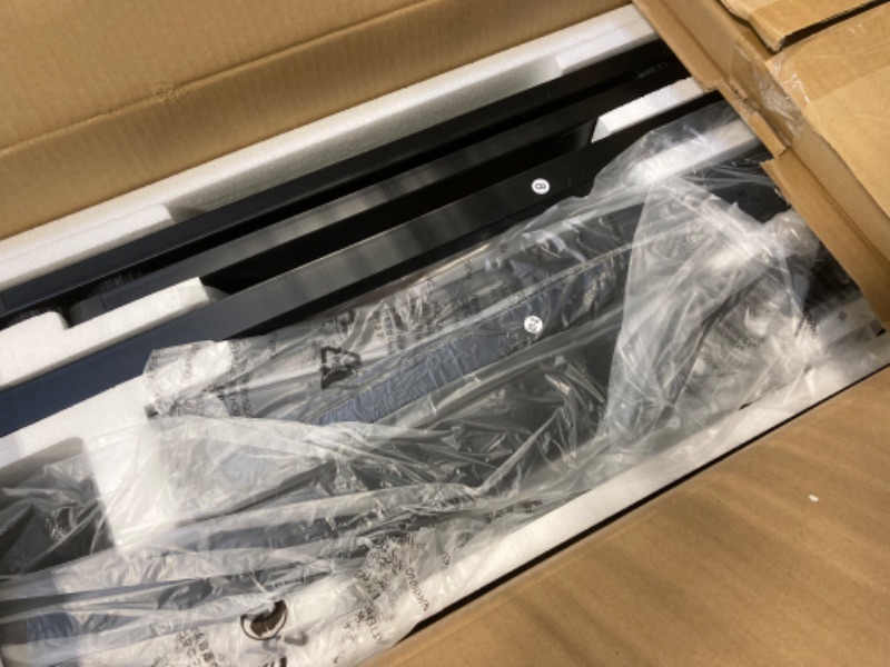 Photo 1 of Claiks Standing Desk with Drawers, Stand Up Electric Standing Desk Adjustable Height, Sit Stand Desk Computer Workstation, 48 Inch, Rustic Brown