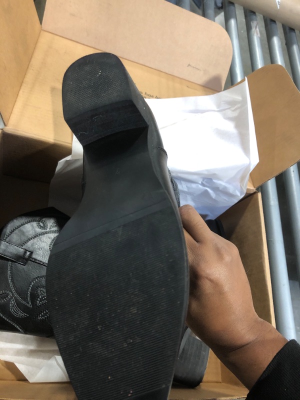 Photo 1 of IUV Wide Calf Cowboy Boots For Women Pointy Toe Women's Western Boots Cowgirl Boots Mid Calf Boots SIZE:7