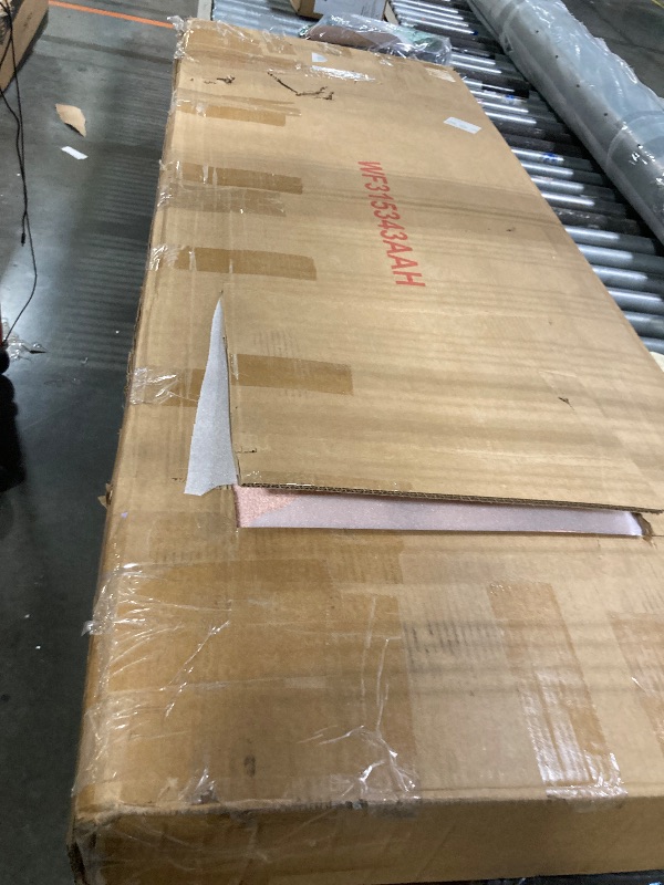 Photo 1 of 
Sismplly Queen Bed Frame with Headboard, Queen Size Bed Base with Vertical Channel Tufted Backrest, No Box Spring Needed, Mattress Foundation, Easy Assembly