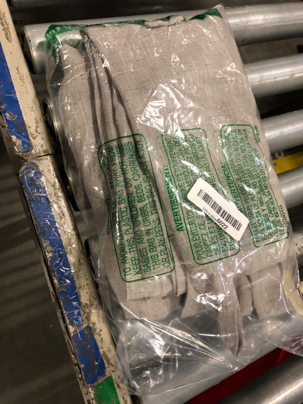 Photo 1 of Light Grey Curtains 45 Inch Length for Kitchen Door 2 Panels Pair Set Tab Top Modern Farmhouse Flax Linen Semi Sheer Cafe Short Tier Curtains for Bathroom Small Windows Basement Dove Gray Silver 52x45