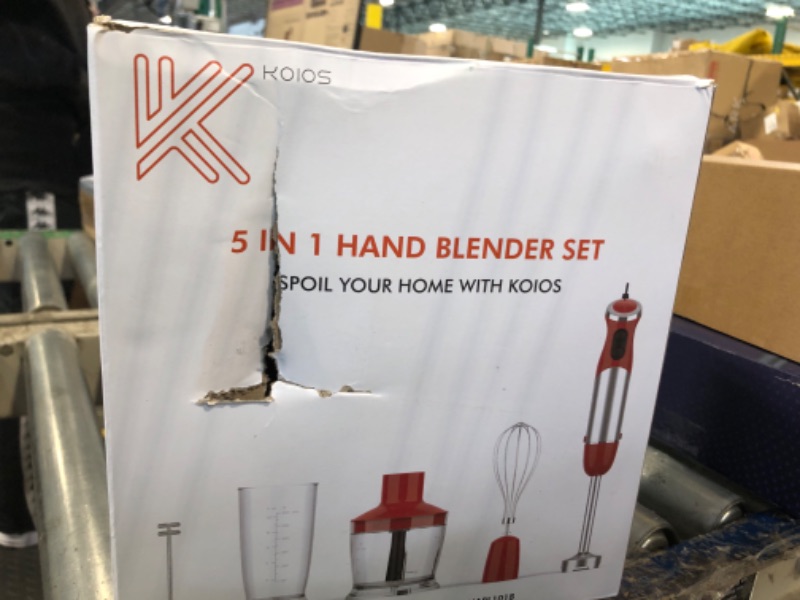 Photo 3 of ***no blender, only replacement parts only***KOIOS 5-in-1 Hand Immersion Blender, 1000W 12 Speed Handheld Blender, Copper Motor Stainless Steel Blade Stick Blender,600ml Mixing Beaker,500ml Food Processor, Whisk, Milk Frother, BPA-Free, Red