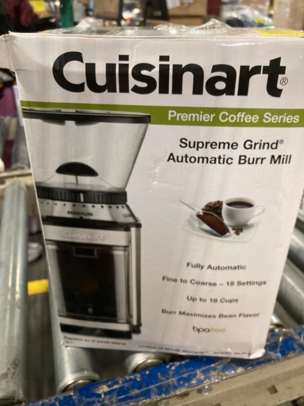Photo 1 of CUISINART Coffee Grinder, Electric Burr One-Touch Automatic Grinder with18-Position Grind Selector, Stainless Steel, DBM-8P1