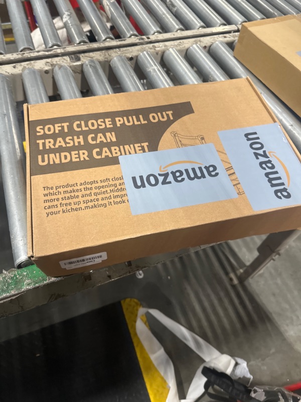 Photo 1 of Pull Out Trash Can Under Cabinet with Soft Close Rail,Under Sink Trash Can Pull Out Organizer,Black Adjustable Under Cabinet Shelf Pull Out for 7-13 Gal Trash Can,Up to 125 lbs (Trash Can Not Included