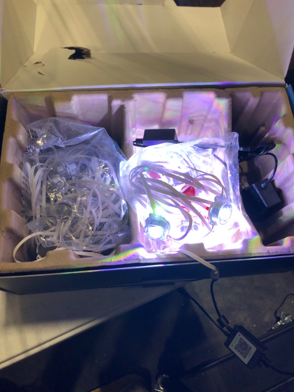 Photo 1 of Lepro E1 AI Permanent Outdoor Lights APP Control, 150ft Smart RGB+IC Christmas House Lights with 90 Warm/Cool White LED Pucks, Alexa Google Enabled, AI Generated Lighting LLM, NO Remote, 2.4 GHz WiFi