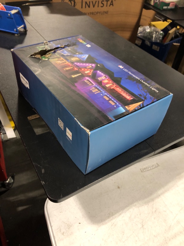 Photo 1 of Lepro E1 AI Permanent Outdoor Lights APP Control, 150ft Smart RGB+IC Christmas House Lights with 90 Warm/Cool White LED Pucks, Alexa Google Enabled, AI Generated Lighting LLM, NO Remote, 2.4 GHz WiFi