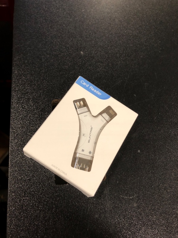 Photo 1 of SD Card Reader for iPhone/ipad/Android/Mac/Computer/Camera,4 in1 Micro SD Card Reader Trail Camera Viewer, Portable Memory Card Reader SD Card Adapter for SD and TF Cards(White)