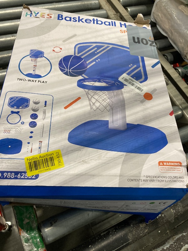 Photo 3 of ***missing all balls, basket inner size is 8"***HYES Toddler Basketball Hoop Indoor Outdoor for Toddlers 1-3, Adjustable Kids Basketball Hoop with 4 Balls/2 Nets, Mini Basketball Goal Sports Toys Christmas Birthday Gift for Baby Boys Girls