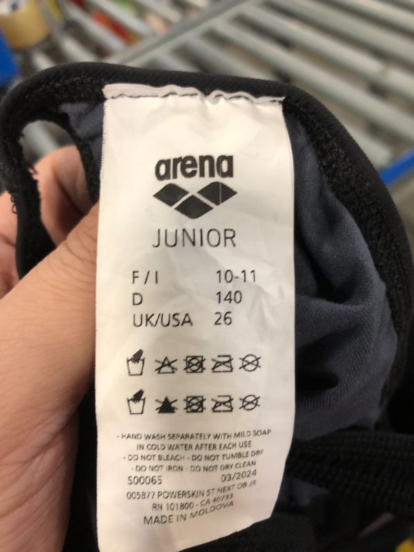 Photo 1 of ***SIZE 26*** ARENA Girls Open Back Racing Tech Suit Powerskin St Next Kneeskin Swimsuit
