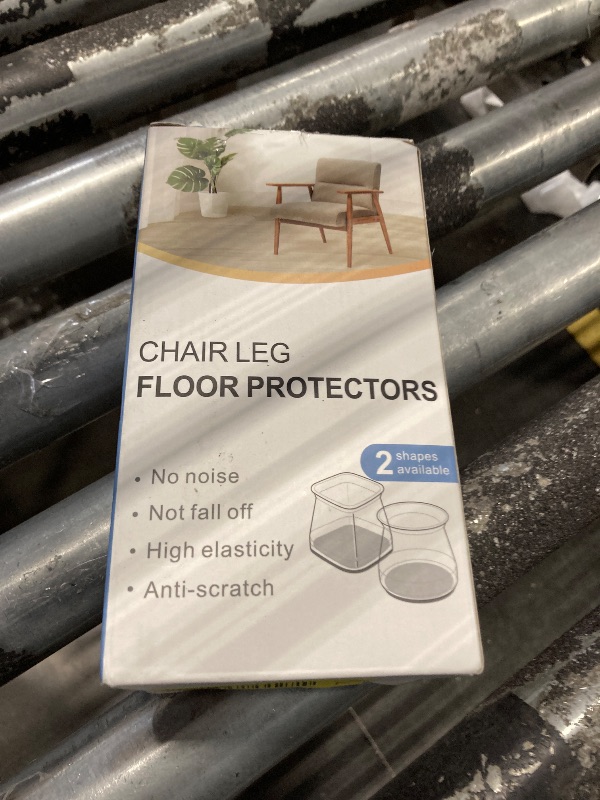 Photo 1 of 24 Pcs Chair Leg Floor Protectors for Hardwood Floors Silicone Covers to Protect Wood Tile Floors Felt Bottom Furniture Leg Caps Non Slip Reduce Noise (Fit:1.3"-2")
