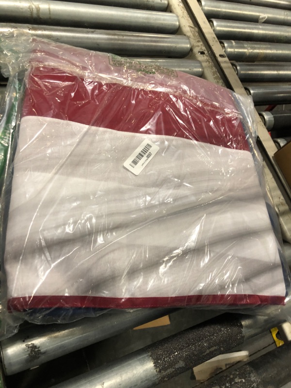 Photo 1 of American Flag 10x15 Ft TearProof Series for Outside, 100% in USA, Longest Lasting, Super Tough Fade Resistant Spun Polyester, High Wind US Outdoor Flags Embroidered Stars, Sewn Stripes, Brass Grommets