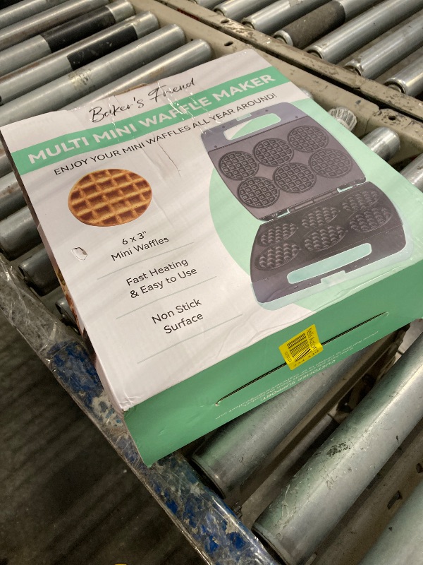Photo 1 of Baker's Friend Multi Mini Waffle Maker Machine, Bake 6 x 3 Inch Small Waffles, Perfect for Families and Individuals Use, Excellent Choice for Breakfast Brunch Parties & Events