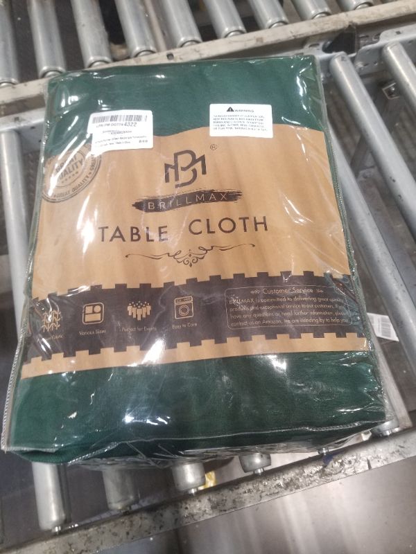 Photo 1 of BRILLMAX 6 Pack Hunter Green Tablecloths for 6 Foot Rectangle Tables 90 x 132 Inch - 6ft Rectangular Bulk Linen Polyester Fabric Washable Cloth Cover for Wedding Reception Banquet Birthday Party