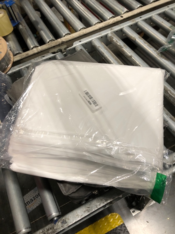 Photo 2 of 100 Pack 20" x 24"x 2 Mil Thick Large White Plastic Shopping Bags with Die Cut Handles-White Glossy Plastic Merchandise Bag Perfect for Shopping,Party,Retail,Large Packages(No Gusset)