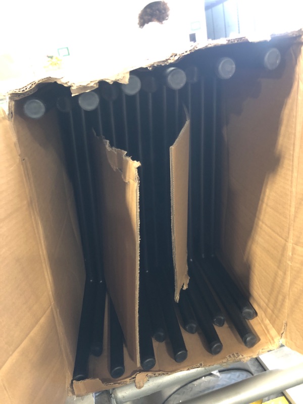 Photo 1 of Amazon Basics Foldable Plastic Chair with 350-Pound Capacity - Black, 6-Pack