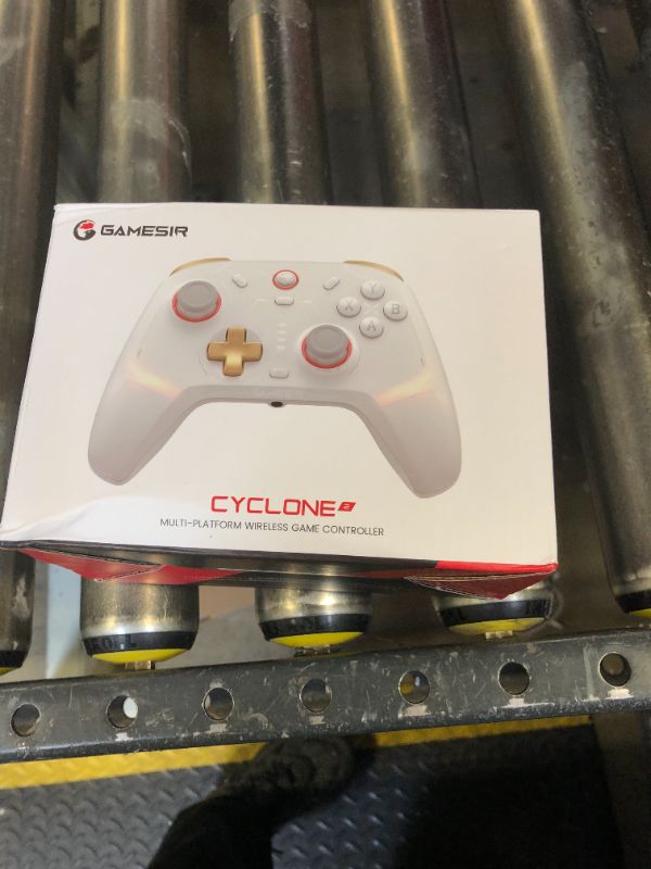 Photo 1 of GameSir Cyclone 2 Pro Wireless Controller for Switch, Windows PC, Steam, Android, iOS, PC Game Controller with Mag-Res™ TMR Sticks, Hall Effect Triggers, RGB Lightning, 6-Axis Gyro, Turbo(White)