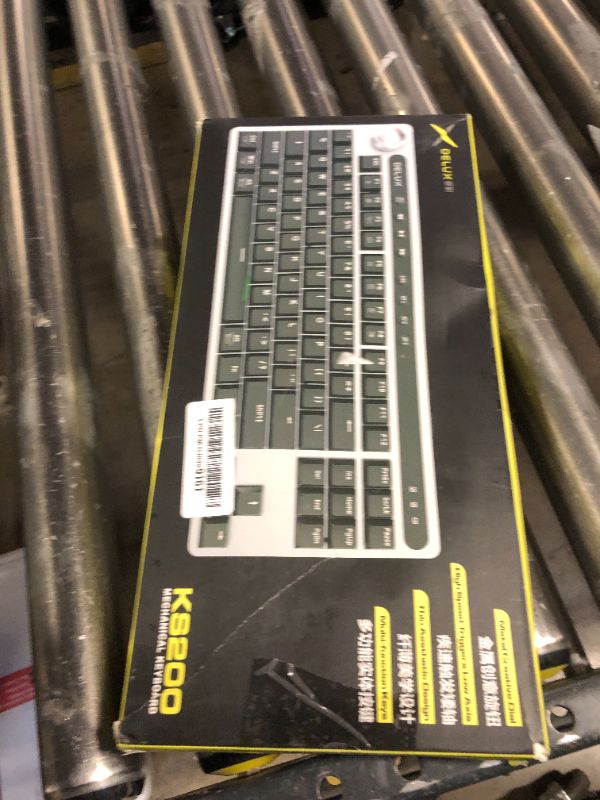 Photo 1 of DeLUX Wireless Mechanical Keyboard with Dial & Tri-Mode Connection, Low Profile Switches, LED Backlight & Rechargeable Battery for Windows & Mac (KS200DB-Grey)