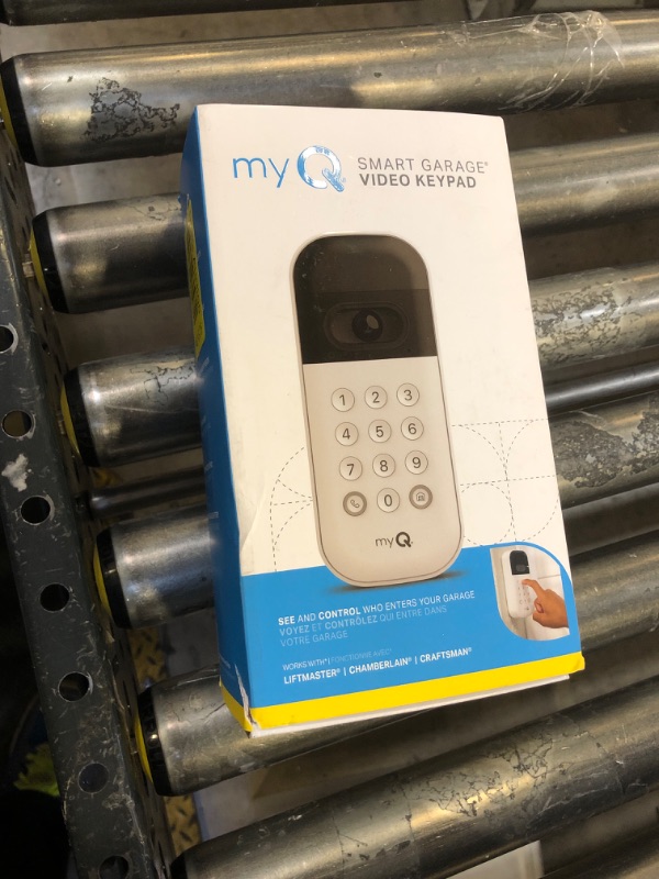 Photo 1 of myQ Smart Garage Door Video Keypad with Wide-Angle Camera,Customizable PIN Codes,and Smartphone Control–Take Charge of Your Garage Access Works with Chamberlain, LiftMaster and Craftsman openers,White