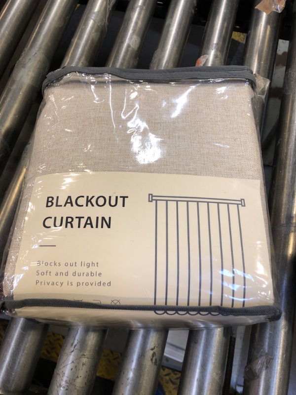 Photo 1 of 100% Blackout Curtains 90 Inches Long,Linen Blackout Curtains 90 Inch Length 2 Panels Set,Thermal Insulated Full Light Blackout Curtains for TrueNadroom/Living Room,70" W x 90" L 2 Panels,Natural Flax