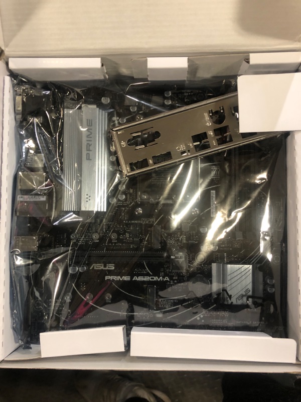 Photo 2 of ASUS Prime A620M-A-CSM AMD AM5(Ryzen 7000) mATX Commercial Motherboard (PCIe 4.0, DDR5,2xM.2 Slots, 1Gb LAN,DisplayPort/HDMI,USB 3.2 Gen 1 Ports, Front USB Type-C, BIOS Flashback, RGB Header,ACCE)