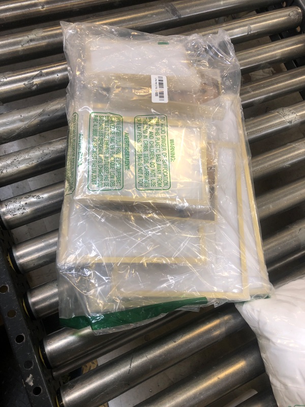 Photo 1 of eletecpro Aluminum Gallery Wall Frame Set of 7, Including 1Pc 11x14, 2Pcs 8x10, 4Pcs 5x7 Photo Frames for Wall or Tabletop Display, Multiple Sizes Picture Frames Collage Wall Decor, Gold