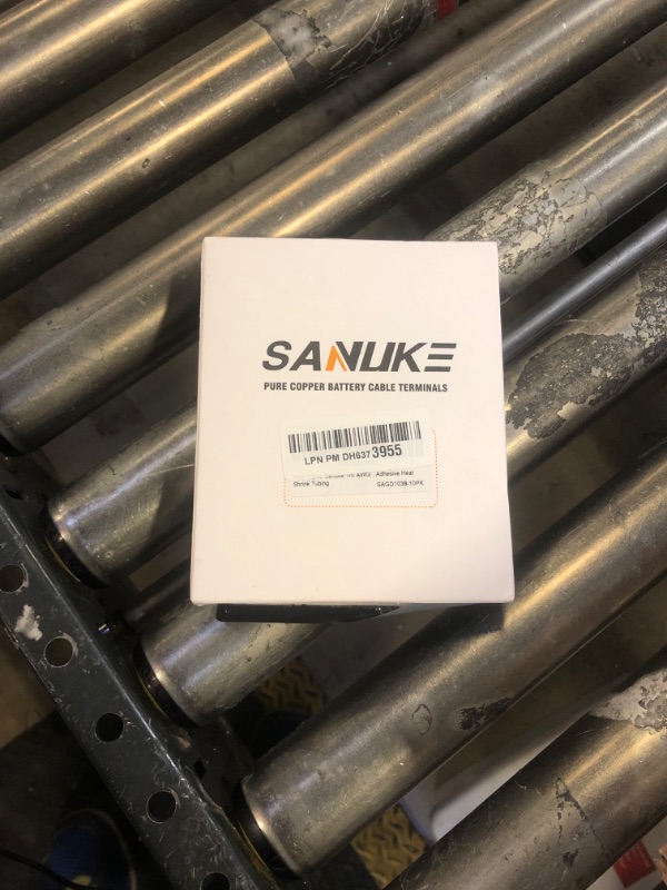 Photo 2 of 10pcs Sanuke 1/0 AWG - 3/8" Tinned Copper Wire Lugs Ring Terminals, Marine Grade Battery Cable Ends with 3:1 Dual Wall Adhesive Heat Shrink Tubing